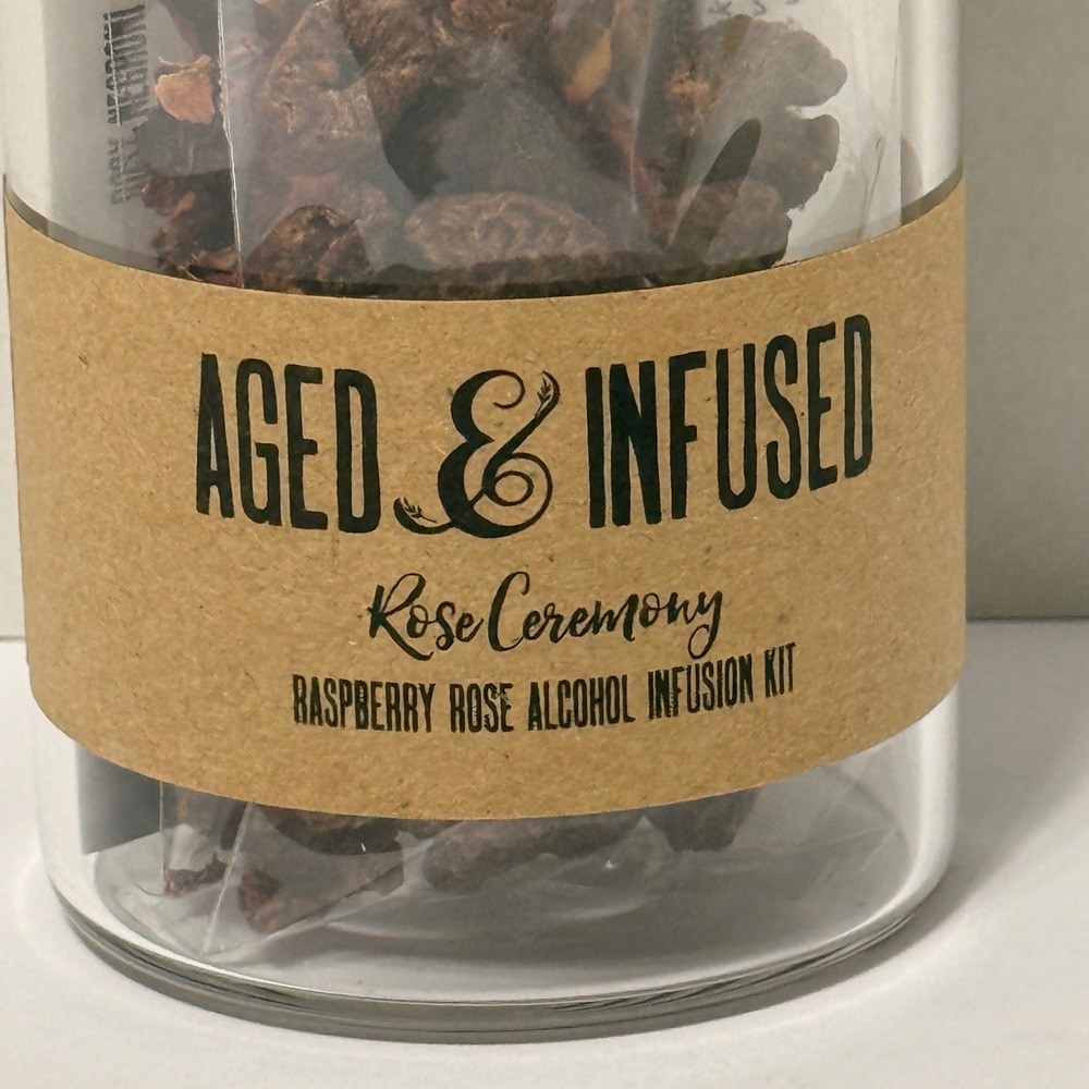 Aged Infused Rose Ceremony Raspberry Rose Alcohol Infusion Kit DIY Cocktail Jar - Picture 2 of 8